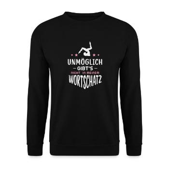 RSG Turnerin Rhythmische Sportgymnastik - Unisex Pullover - Schwarz - Vorne - Alina (178cm) & Michal (187cm)