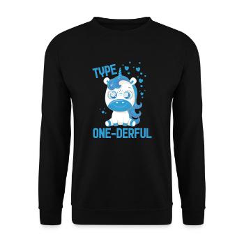 Diabetes diabetic pancreas insulin T1D - Unisex Sweatshirt - black - Front - Alina (178cm) & Michal (187cm)