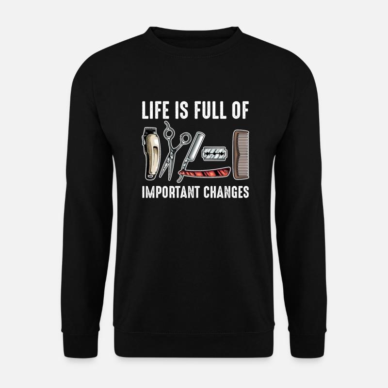 Barber Barbershop Barbier Bart - Unisex Pullover - Schwarz