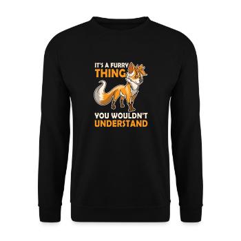 Furry Fandom Furries Fursona - Unisex Sweatshirt - black - Front - Alina (178cm) & Michal (187cm)