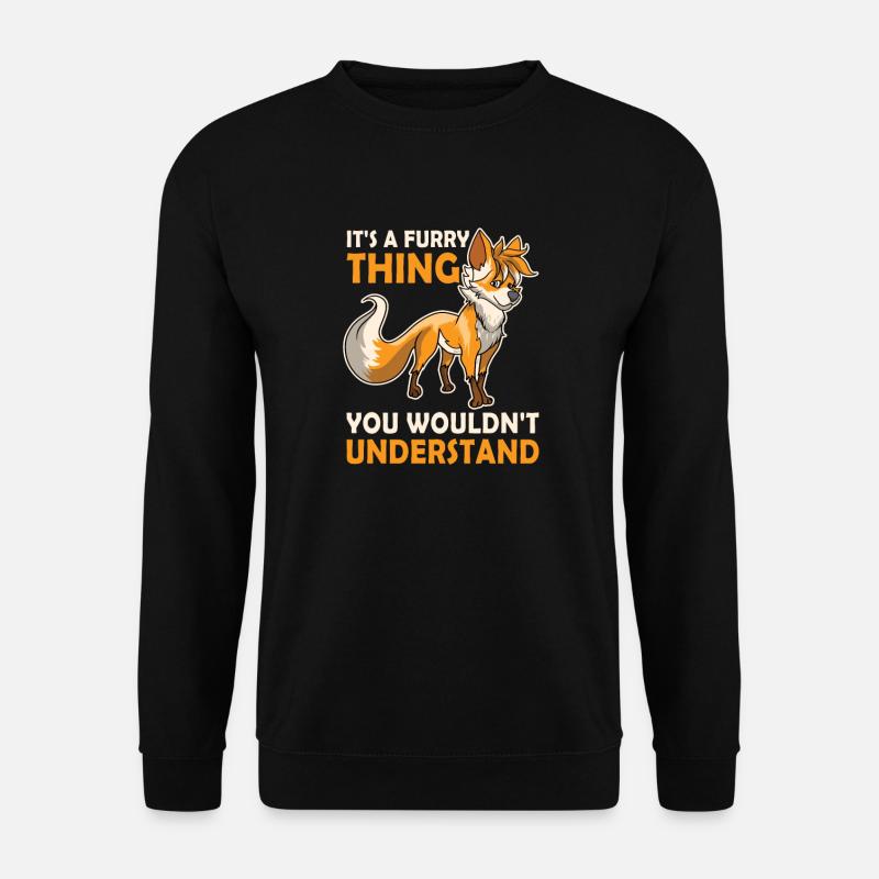 Furry Fandom Furries Fursona - Sweat-shirt Unisexe - noir