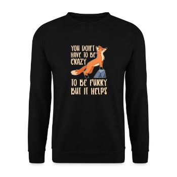 Furry Fandom Furries Fursona - Unisex Sweatshirt - black - Front - Alina (178cm) & Michal (187cm)
