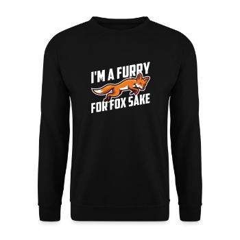 Furry Fandom Furries Fursona - Unisex Sweatshirt - black - Front - Alina (178cm) & Michal (187cm)