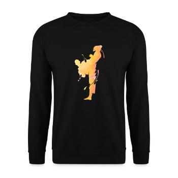 Karate Karateka - Unisex Pullover - Schwarz - Vorne - Alina (178cm) & Michal (187cm)