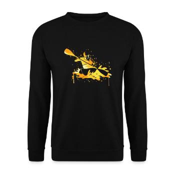 Kayak Kayak Kayaker - Unisex Sweatshirt - black - Front - Alina (178cm) & Michal (187cm)