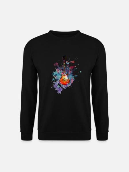 Gitarre Elektrogitarre Gitarrist - Unisex Pullover - Schwarz