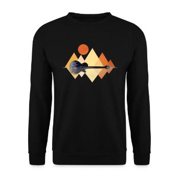 Gitarre Elektrogitarre Gitarrist - Unisex Pullover - Schwarz - Vorne - Alina (178cm) & Michal (187cm)