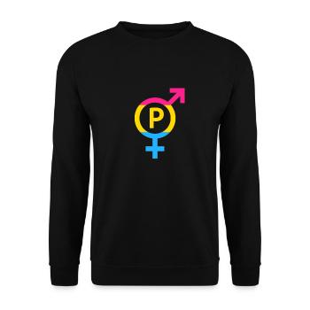 Pansexuell Pan Pride - Unisex Pullover - Schwarz - Vorne - Alina (178cm) & Michal (187cm)