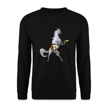 Guitar guitarist - Unisex Sweatshirt - black - Front - Alina (178cm) & Michal (187cm)