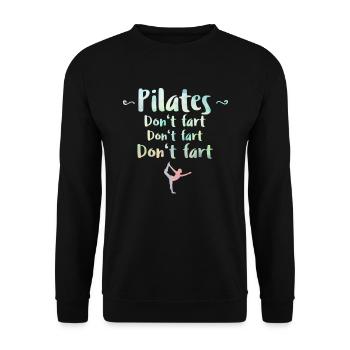 Pilates - Unisex Sweatshirt - black - Front - Alina (178cm) & Michal (187cm)
