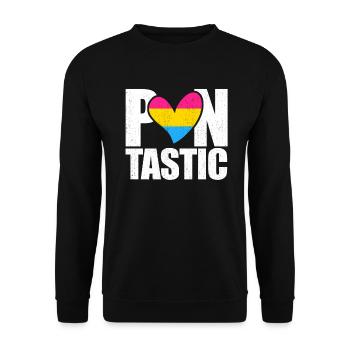 Pansexuell Pan Pride - Unisex Pullover - Schwarz - Vorne - Alina (178cm) & Michal (187cm)