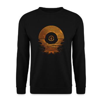Disque vinyle rétro - Sweat-shirt Unisexe - noir - Devant - Alina (178cm) & Michal (187cm)