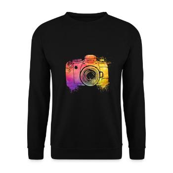 Photographe Photographe Photographie Appareil photo - Sweat-shirt Unisexe - noir - Devant - Alina (178cm) & Michal (187cm)
