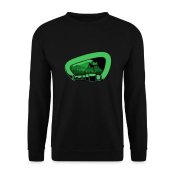 Climbing Mountaineering Climbers - Unisex Sweatshirt - black - Front - Alina (178cm) & Michal (187cm)