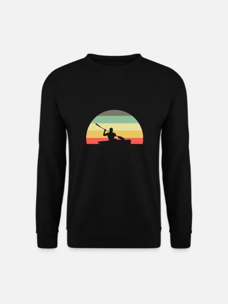 Retro kayak kayak kayaker - Unisex Sweatshirt - black