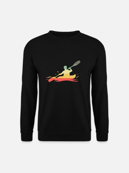 Retro Kajak Kayak Kajaker - Unisex Pullover - Schwarz
