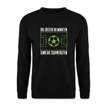 Fußball Fussball - Unisex Pullover - Schwarz - Vorne - Alina (178cm) & Michal (187cm)