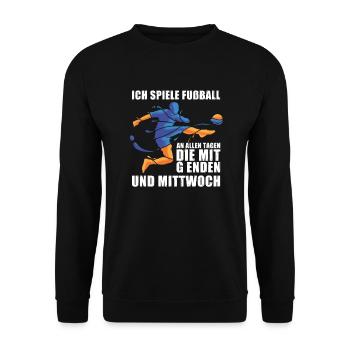 Fußball Fussball - Unisex Pullover - Schwarz - Vorne - Alina (178cm) & Michal (187cm)