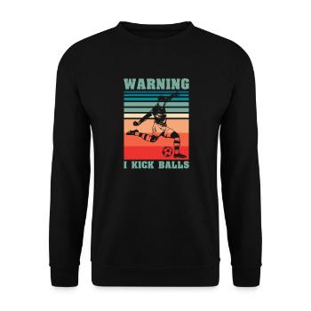 Fußball Fussball - Unisex Pullover - Schwarz - Vorne - Alina (178cm) & Michal (187cm)