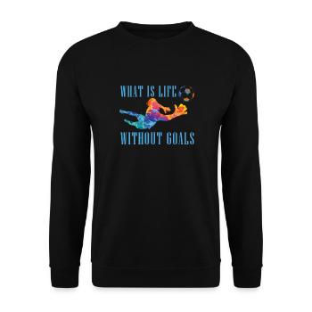 Fußball Fussball - Unisex Pullover - Schwarz - Vorne - Alina (178cm) & Michal (187cm)