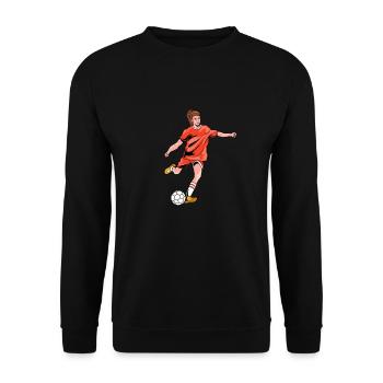 Fußball Fussball - Unisex Pullover - Schwarz - Vorne - Alina (178cm) & Michal (187cm)