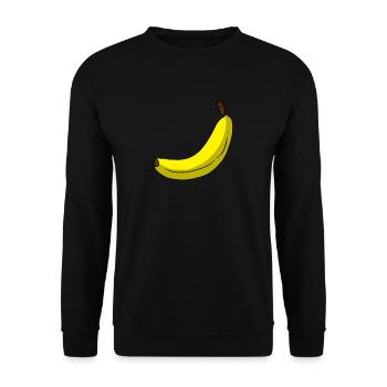 banane - Sweat-shirt Unisexe - noir - Devant - Alina (178cm) & Michal (187cm)