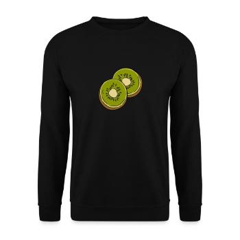 kiwi - Unisex Sweatshirt - black - Front - Alina (178cm) & Michal (187cm)