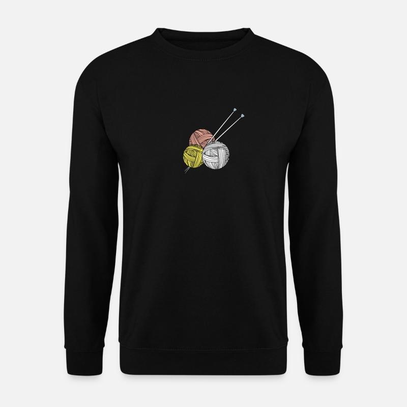 Knitting needlework yarn - Unisex Sweatshirt - black