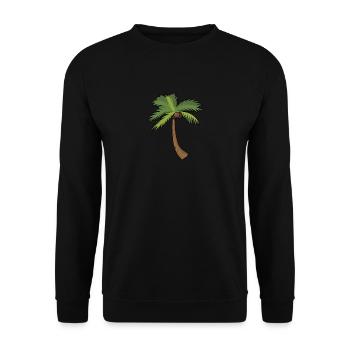 Palm coconut palm coconut - Unisex Sweatshirt - black - Front - Alina (178cm) & Michal (187cm)
