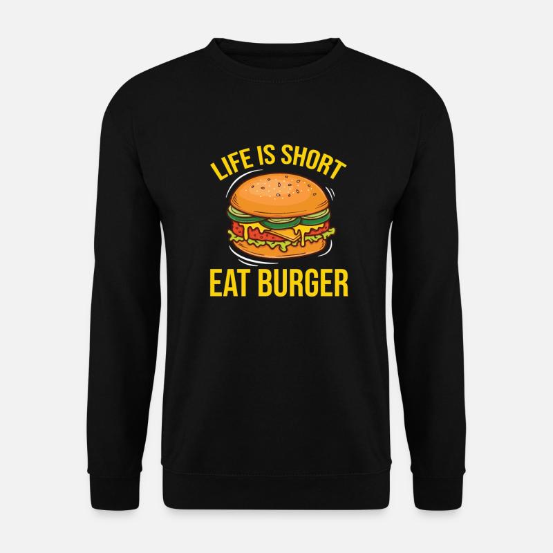 Burger hamburger cheeseburger - Unisex Sweatshirt - black