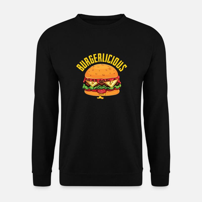 Burger hamburger cheeseburger - Unisex Sweatshirt - black