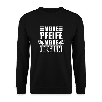 Basketball Schiedsrichter Schiri - Unisex Pullover - Schwarz - Vorne - Alina (178cm) & Michal (187cm)