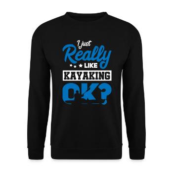 Kayak Kayak Kayaker - Unisex Sweatshirt - black - Front - Alina (178cm) & Michal (187cm)