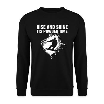 Retro snowboard après-ski - Unisex Sweatshirt - black - Front - Alina (178cm) & Michal (187cm)