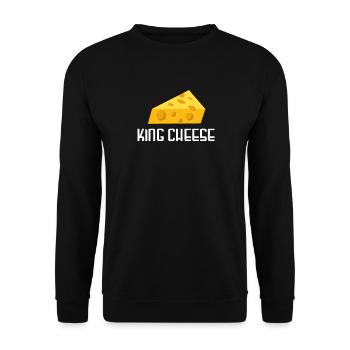 Cheese cheese platter Cheeses dairy - Unisex Sweatshirt - black - Front - Alina (178cm) & Michal (187cm)