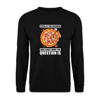 Pizza pizzeria pizza maker - Unisex Sweatshirt - black - Front - Alina (178cm) & Michal (187cm)