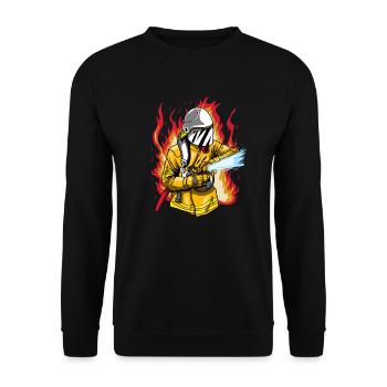 Pompier pompier pompier - Sweat-shirt Unisexe - noir - Devant - Alina (178cm) & Michal (187cm)