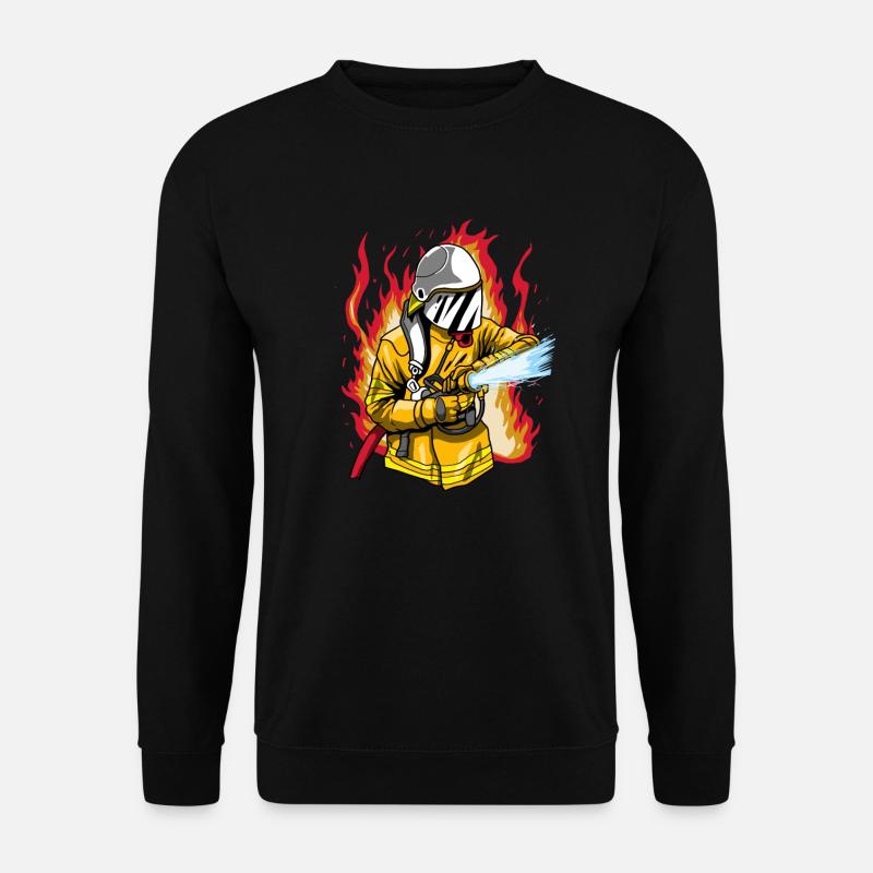 Feuerwehr Feuerwehrauto Feuerwehrmann - Unisex Pullover - Schwarz