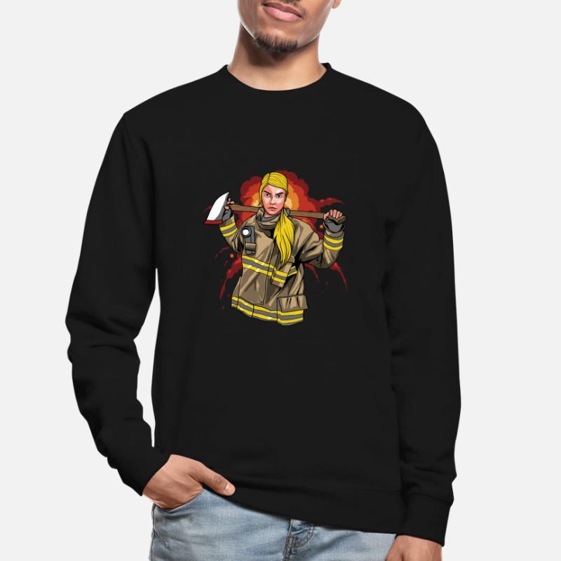 Pompier pompier pompier Sweat-shirt Unisexe