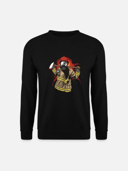 Feuerwehr Feuerwehrauto Feuerwehrfrau - Unisex Pullover - Schwarz