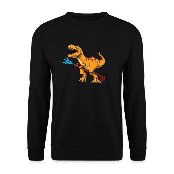 Fire department fire engine firefighter - Unisex Sweatshirt - black - Front - Alina (178cm) & Michal (187cm)