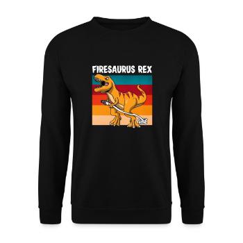 Pompier pompier pompier - Sweat-shirt Unisexe - noir - Devant - Alina (178cm) & Michal (187cm)