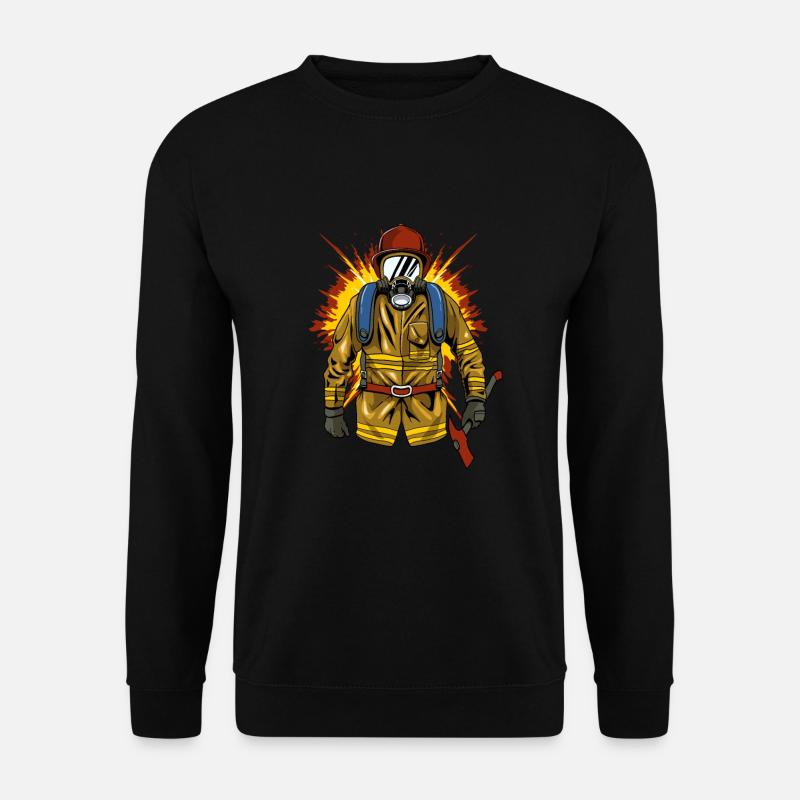 Fire department fire engine firefighter - Unisex Sweatshirt - black