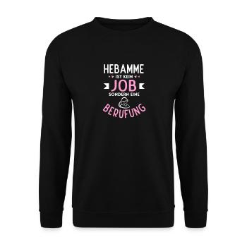 Hebamme Dankeschön - Doula Schwanger Geburtshilfe - Unisex Pullover - Schwarz - Vorne - Alina (178cm) & Michal (187cm)