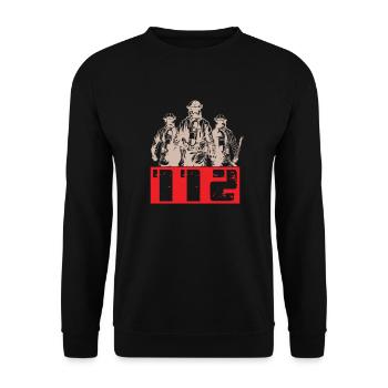 Pompier pompier pompier - Sweat-shirt Unisexe - noir - Devant - Alina (178cm) & Michal (187cm)