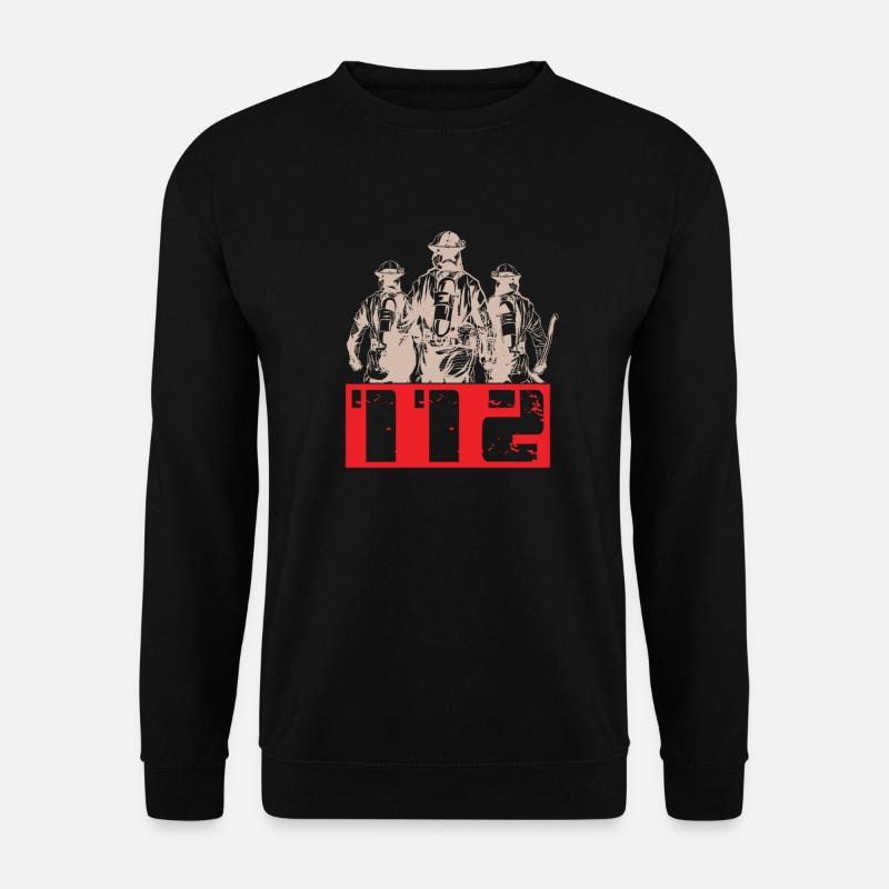 Fire department fire engine firefighter - Unisex Sweatshirt - black