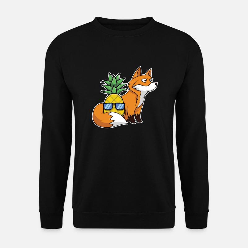 Ananas Hawaii Aloha Fuchs Rotfuchs - Unisex Pullover - Schwarz