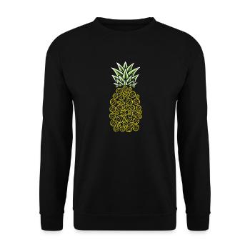 Pineapple Hawaii Aloha volleyball volleyball players - Unisex Sweatshirt - black - Front - Alina (178cm) & Michal (187cm)