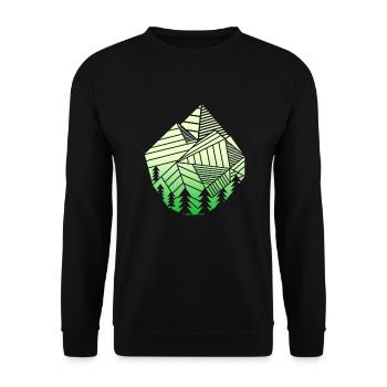 Hiking mountains outdoor hiker trekking - Unisex Sweatshirt - black - Front - Alina (178cm) & Michal (187cm)