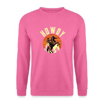 Cowboy Western Country Western Cheval Rodéo - Sweat-shirt Unisexe - rose - Devant